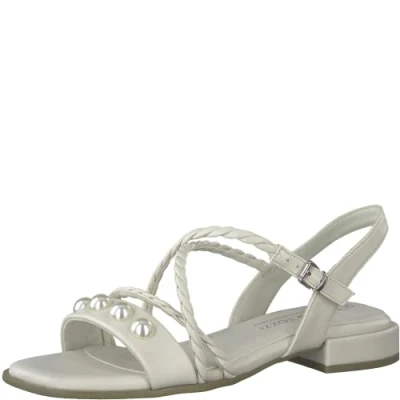 Image of MARCO TOZZI Women&#039; 2 88104 20 Sandal, Cream, 5 UK