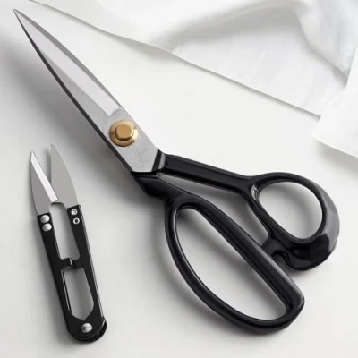 Image of Handi Stitch Dressmaking Scissors with Thread Cutter Heavy Duty Sharp Fabric 20cm/8 Inch Sewing for Cutting, Tailoring &amp; Altering Clothes Paper
