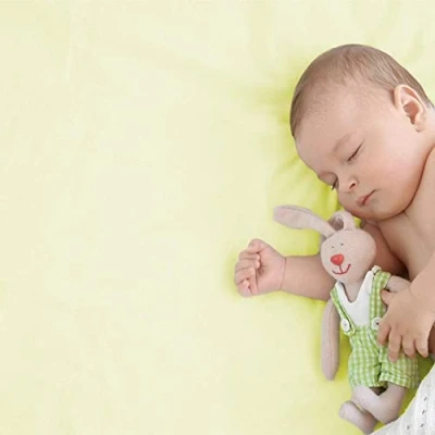 Image of For Your Little One Jersey Fitted Sheet Compatible with Chicco Next 2 Me 55x90cm Pack Of 4 Lemon