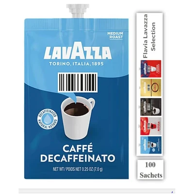 Image of Flavia Lavazza Caffe Decaffeinato Sachets 100&#039;s
