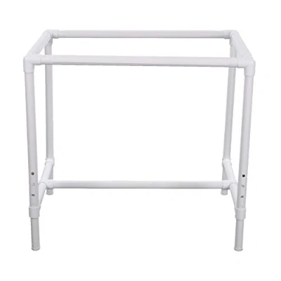 Image of Dritz Floor Frame, PVC/Plastic, White, Adjustable