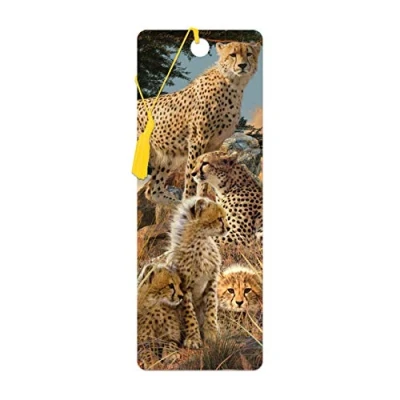 Image of 3D LiveLife Bookmark Cheetah Clan from Deluxebase. A Big Cat with lenticular Artwork Licensed Renowned Artist David Penfound