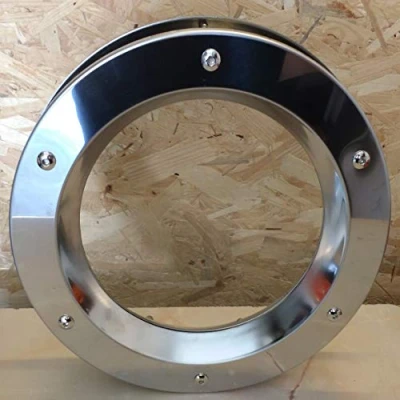 Image of Porthole Window Stainless Steel Glossy 350 mm Glass Transparent Nuts Flange