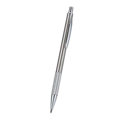 Image of Engraving Pen 5.7inch Diamond Glass Cutter Scriber Tungsten Steel Tip Engraver Pens Metal Cutting Lettering with Clip for Ceramic Plate (Silver)