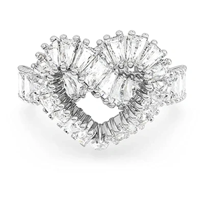 Image of Swarovski Matrix Woven Ring silvercoloured, Women&#039;s, Size: Q R, Silver coloured