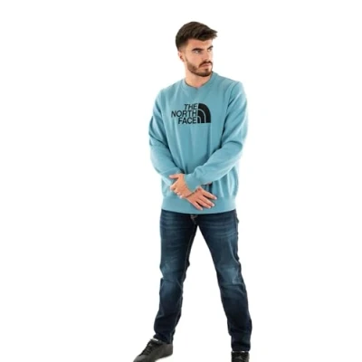 Image of THE NORTH FACE Men&#039;s Drew Peak Crew Sweatshirt, Algae Blue, XS