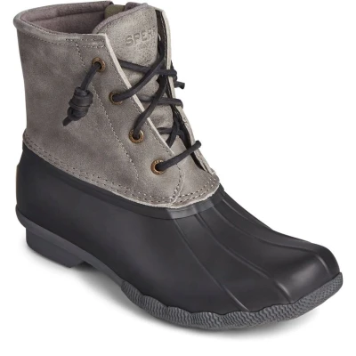 Image of Sperry Women&#039;s Saltwater Fashion Boot, Black/Grey, 5.5 UK