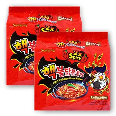Image of [Let&#039;s Go Market] Samyang Buldak Ramen Hot Chicken Flavour Noodle (Pack of 10) (Red (Double Spicy))