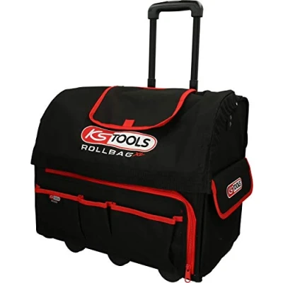 Image of KS Tools Rollbag Universal Tool Case XL with Telescopic Trolley Black/Red