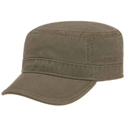 Image of Stetson Gosper Ladies/Mens Army Style Urban Cap Cotton Military with UV Protection Summer and Winter Olive L (58 59 cm)