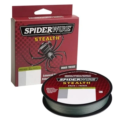 Image of Spider Wire Stealth Braid Moss Green, 15 lb