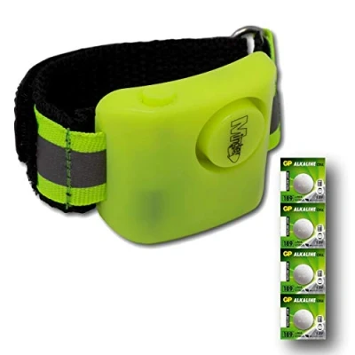 Image of EPOSGEAR Minder® Loud Wrist Worn Jogger Jogging Runner Running Walker Personal Panic Attack Rape Safety Security Alarm With Hook and Loop Adjustable Strap 130dB (Hi Vis Yellow, Spare Batteries)