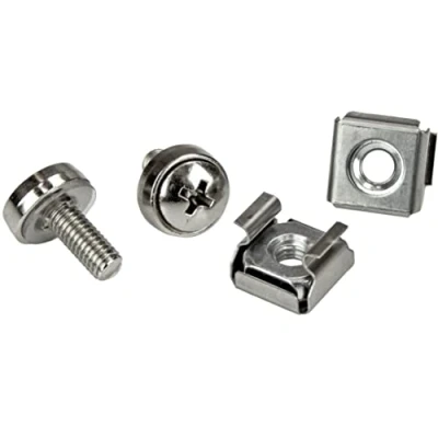Image of StarTech.com Rack Screws 20 Pack Installation Tool 12 mm M5 nuts Cabinet Mounting and cage (CABSCRWM520), silver