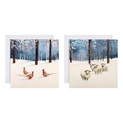 Image of Hallmark Charity Christmas Cards, Boxed Traditional Winter Scene Designs, Pack of 16