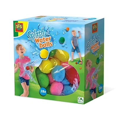 Image of SES Creative 02229 Splash Balls 28 Reusable Water Balloons, Multi, One Size