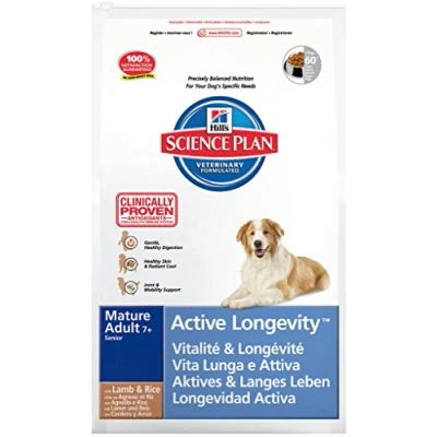 Image of Hill&#039;s Dog Food Pet Nutrition Science Plan Mature Adult 7+ Active Longevity Lamb and Rice 12kg