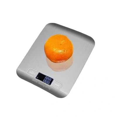 Image of Kitchen Scales Digital LCD Electronic Cooking Food Measuring Bowl Scale, Slim Design Accurate Precise Weight Measurement Scale for Home, Office (Stainless Steel Scale)