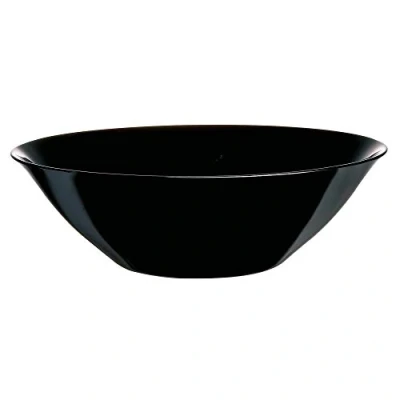 Image of Luminarc Carine Square 18pc Opal Glass Dinner Set Dinnerware Tableware Plates (27cm Salad Bowl, Black)