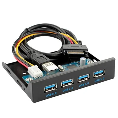 Image of JSER U3 109 XL 27 USB 3.0 HUB 4 Ports Front Panel to Motherboard 20Pin Connector Cable for 3.5inch Floppy Bay