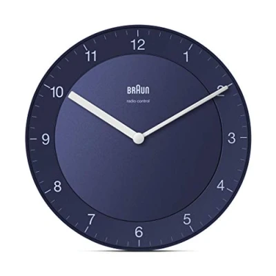 Image of Braun Wall Clock, Blue, Normal