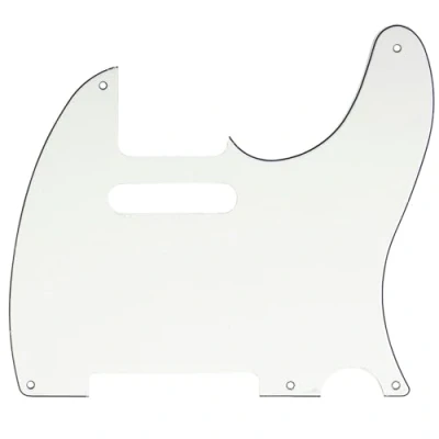 Image of Musiclily 5 Hole Vintage Tele Pickguard for Fender American/Mexican Made Standard Telecaster Style Electric Guitar, 3Ply Parchment