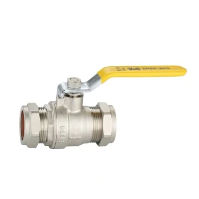 Image of Plumbright Lever Ball Valve Yellow Handle 22mm PRLBV22YEL