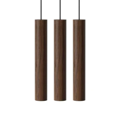 Image of UMAGE Chimes Cluster 3 hanging light, dark oak