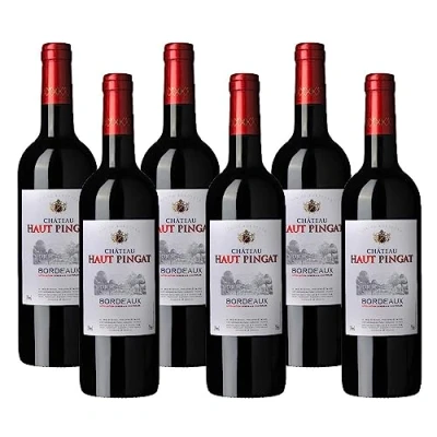 Image of Case of 6 Chateau Haut Pingat Bordeaux Red Wine 75cl 13% abv