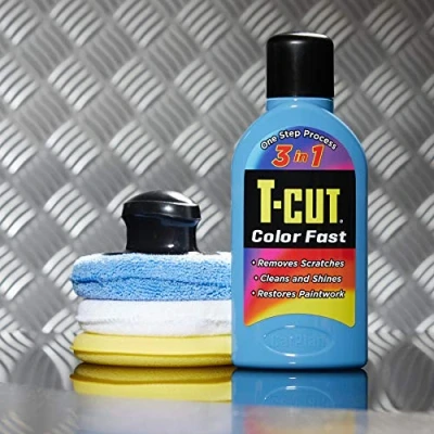Image of T Cut Mid Blue Scratch Remover Color Fast Paintwork Restorer Car Polish 500ml plus a Wax Applicator Set with Handle * 13 Colours Available