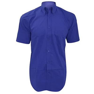 Image of Kustom Kit Classic Fit Short Sleeve Premium Oxford Shirt 18in Royal Blue