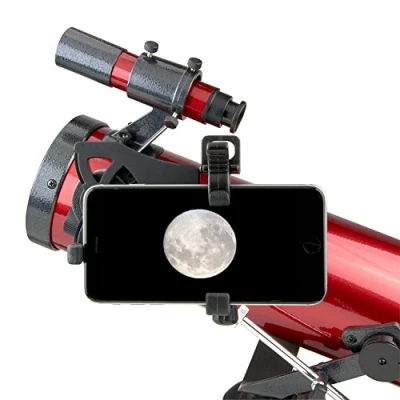 Image of Carson Red Planet Series 35 78x76mm Newtonian Reflector Telescope with Universal Smartphone Digiscoping Adapter (RP 100SP), Small