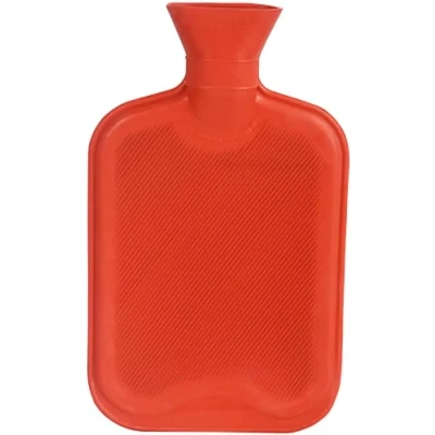 Image of Hot Water Bottle Relieves Body Aches &amp; Pains Washable Safe Durable Heating Pad Ideal for Cosy Nights Large 2L (RED)