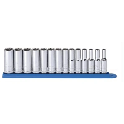 Image of GEARWRENCH 14 Piece 3/8&quot; Drive 6 Pt. Deep Socket Set, Metric 80554