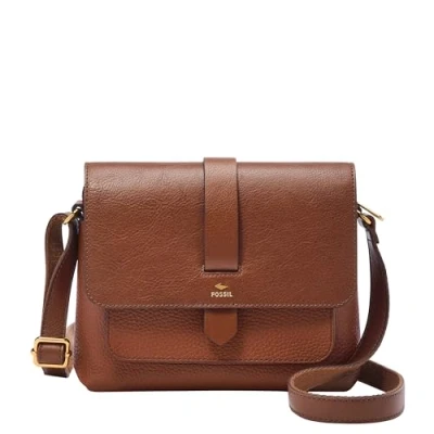 Image of Fossil Women&#039;s Kinley Small Crossbody Brown Cross Body Handbag