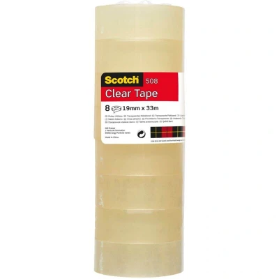Image of 3M 550 Scotch Clear Polypropylene Easy Tear Tape 19mm x 33m