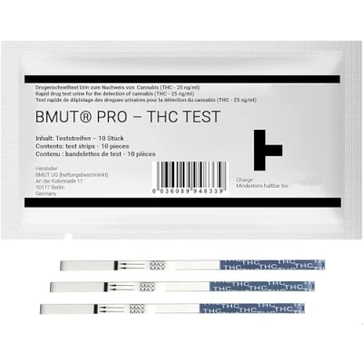 Image of 10x Drug Quick Test THC 25ng/ml for Marijuana Cannabis Urine