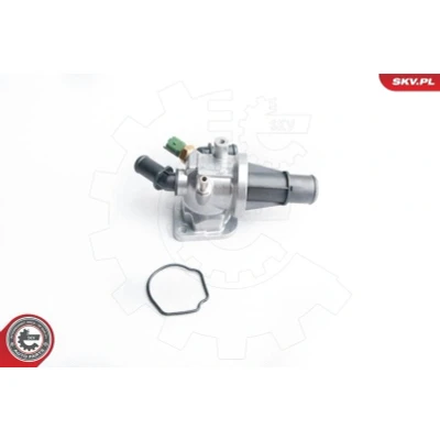 Image of 1538707, 1580532, 9S518575BA, 9S518575BB Engine thermostat ESEN SKV 20SKV038 88C with gasket/seal housing FIAT: 500 Hatchback