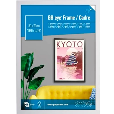 Image of GB eye Contemporary Wooden White Picture Frame 50 x 70cm
