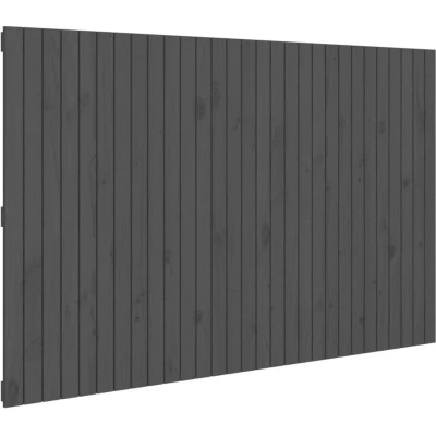 Image of vidaXL Wall Headboard Grey 185x3x110 cm Solid Wood Pine