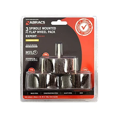 Image of Abracs FWPK340 3pc Flap Wheel Pack 40mm x 20mm 40/80/120g