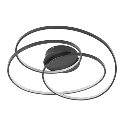 Image of Lindby Kateryna LED ceiling light black Ø 60 cm
