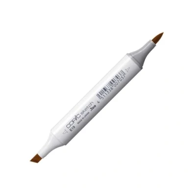 Image of Copic Sketch Coloured Marker Pen (E 19) Redwood, For Art &amp; Crafts, Colouring, Graphics, Highlighter, Design, Anime, Professional Beginners, Supplies Colouring Books