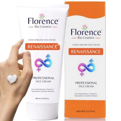 Image of Organic Face Cream, Anti Wrinkle, Age, Facial Moisturiser with Hyaluronic Acid, Vitamin C, Niacinamide, Ceramides &amp; C For a Long Lasting Intense Hydration. men and women, 100 ml