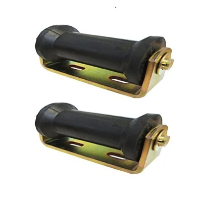 Image of leisure MART 2 x Boat trailer bracket with 200mm flat keel roller 19mm bore Pt no. LMX2124