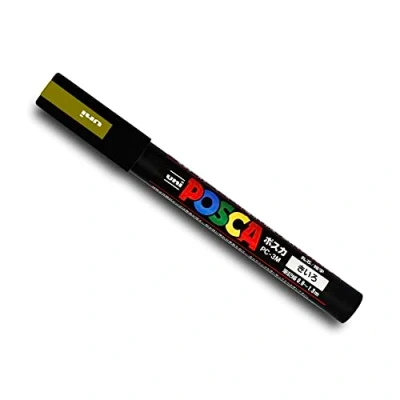 Image of Posca UNI BALL MARKER PEN PC 3M GOLD SINGLE