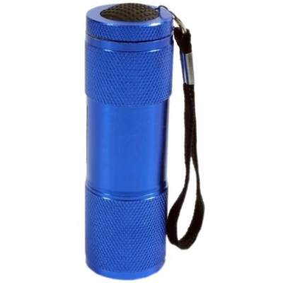 Image of Top England 9 LED Metal Pocket Torch Blue