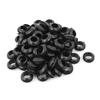 Image of sourcingmap Rubber Armature Bar Electric Cable Protector Ring Wiring Grommets 10mm Inner Dia 80pcs Black