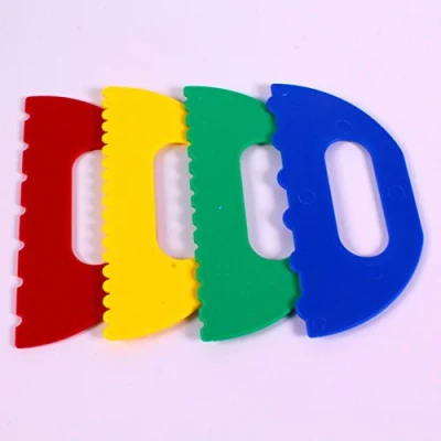 Image of Large Coloured Plastic Paint Scraper Tool Kids Art Painting &amp; Crafts Set of 4 by BCreative ®