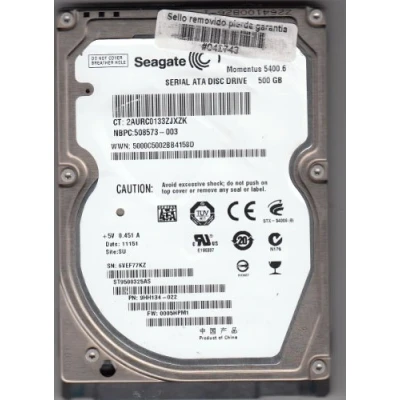 Image of SEAGATE ST9500325AS 500GB 5400RPM 2.5in SATA 8MB MOMENTUS 5400.6