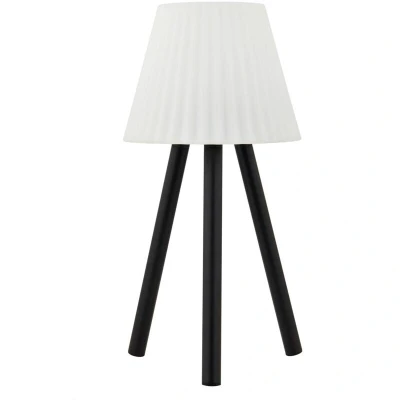 Image of Lindby LED outdoor table lamp Jaimy, rechargeable battery, black, metal